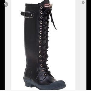 Lace Up Hunter Rainboots